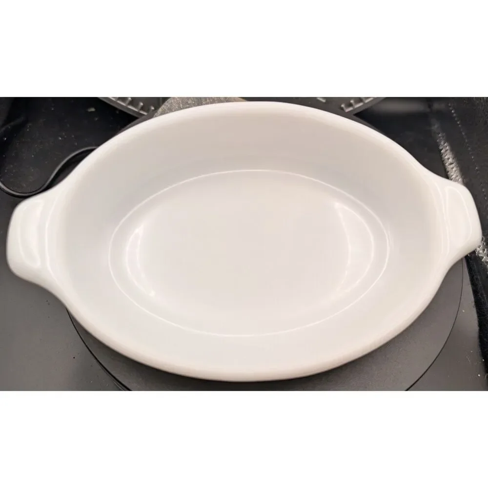 Pyrex 700 10 OZ Tableware by Corning • Opal Glass Bowl • Green Transfer Mark